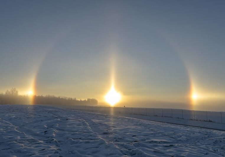 Sundog in the Snow